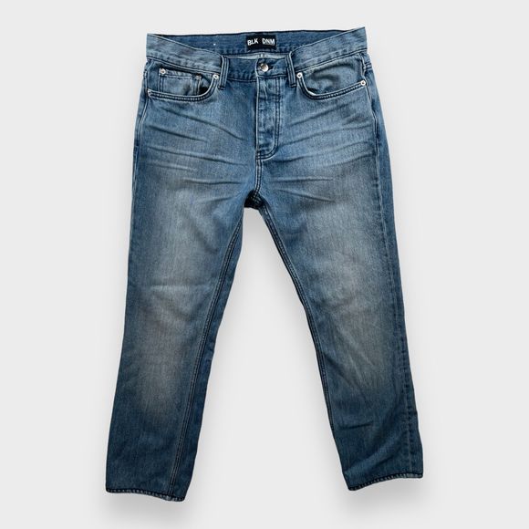 $250 BLK DNM Mens 33x32 Jeans 15 Slim Straight Dellwood Blue Mid Rise Denim - Picture 2 of 12
